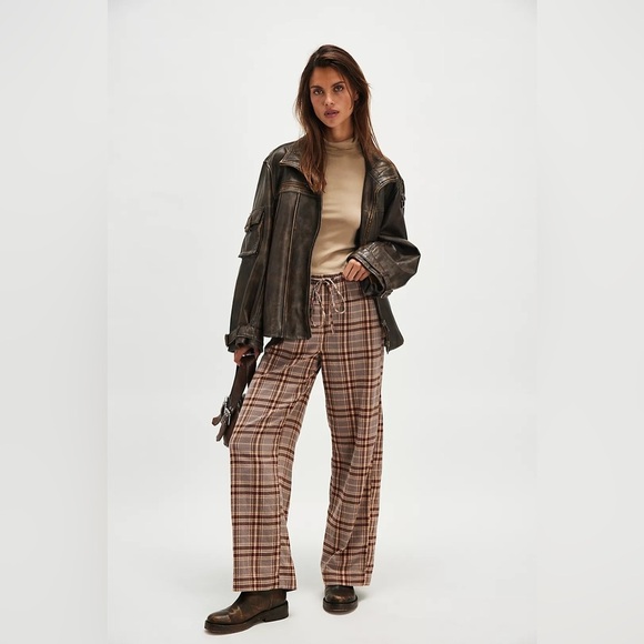 Free People Hudson Canyon Printed Wide Leg Trousers Pants size XS NWOT - Picture 1 of 16